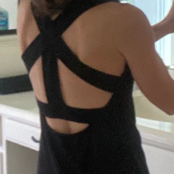 Make offer BCBG casual black ribbed dress - Picture 2 of 5